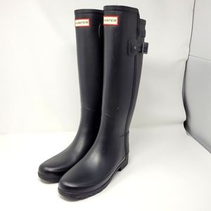 Hunter Tall Original Refined Matte Black Rain Boot